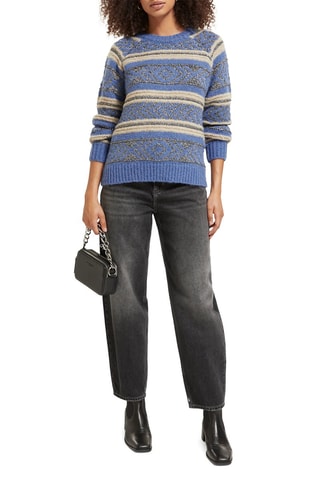 Camisola em lã e alpaca - Azul