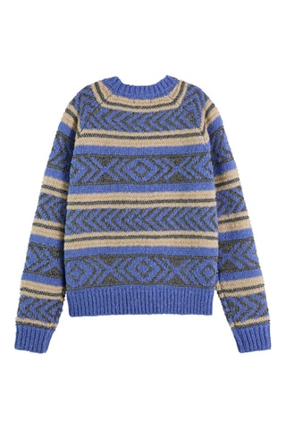 Camisola em lã e alpaca - Azul