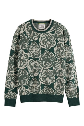 Camisola regular em lã merino - Verde