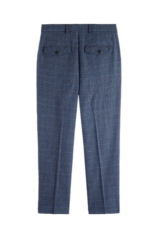 Calças chino relaxed em linho - Azul