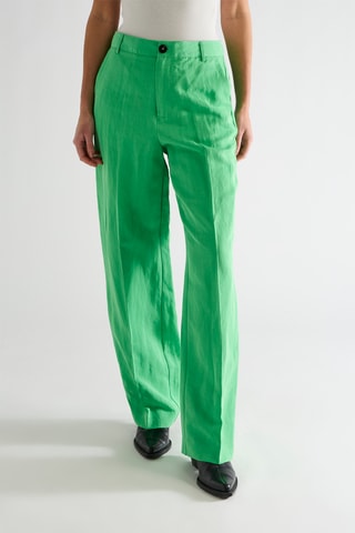 Calças em linho - Verde