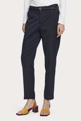 Calças tailored - Azul-marinho