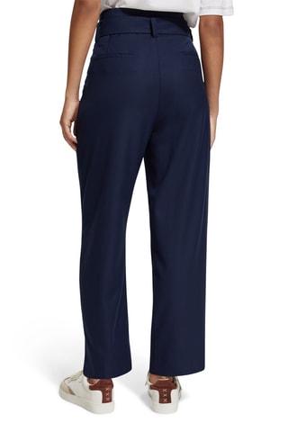 Pantalon taille haute - Bleu marine