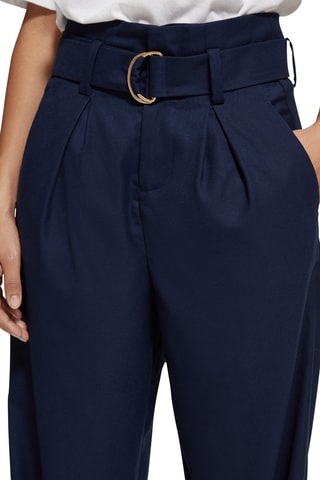 Pantalon taille haute - Bleu marine