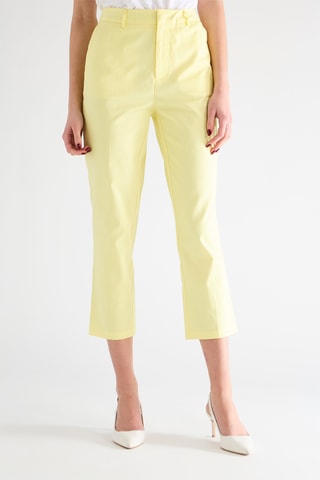 Calças chino em algodão biológico - Amarelo-pálido