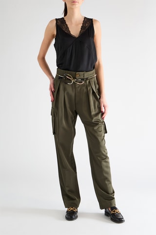 Calças cargo - Verde caqui