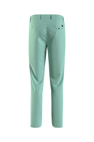 Calças chino slim em algodão biológico - Verde-água