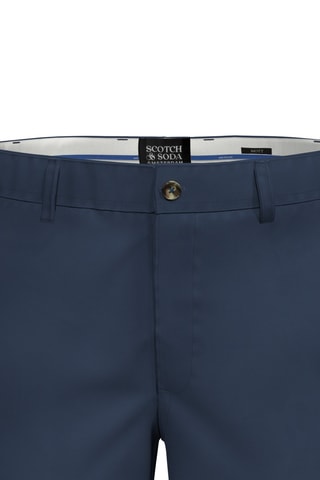 Calças chino em algodão biológico - Azul-marinho