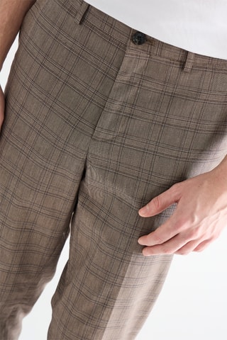 Calças chino direitas - Castanho