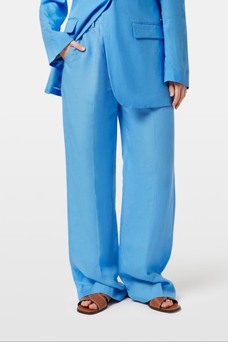 Calças wide legs - Azul