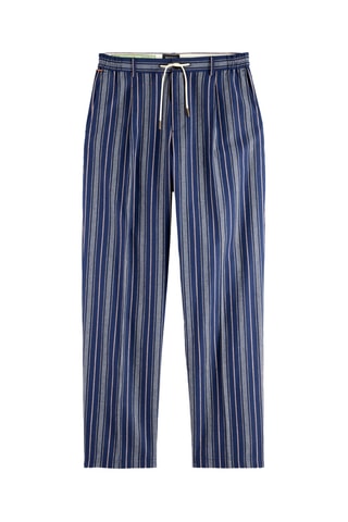 Calças em linho - Azul