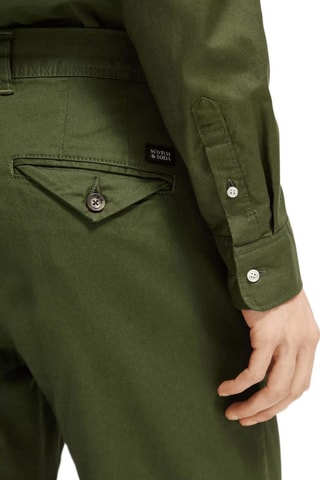 Calças chino slim em algodão biológico - Caqui