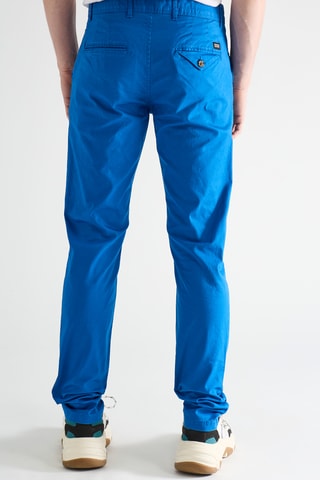 Calças chino em algodão biológico - Azul