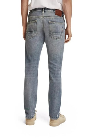 Calças de ganga slim em algodão biológico - Azul-claro