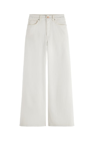 Calças de ganga wide legs - Branco