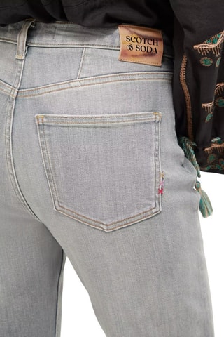 Calças de ganga em algodão biológico - Cinzento-claro