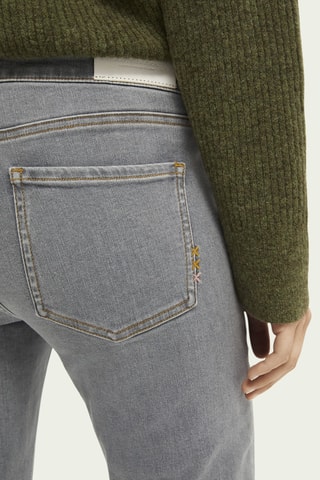 Calças de ganga skinny em algodão biológico - Cinzento