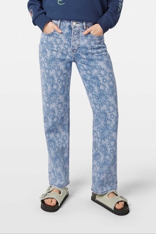 Calças de ganga direitas - Azul-claro