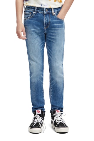 Calças de ganga slim - Azul-cobalto