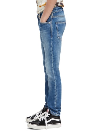 Calças de ganga slim - Azul-cobalto