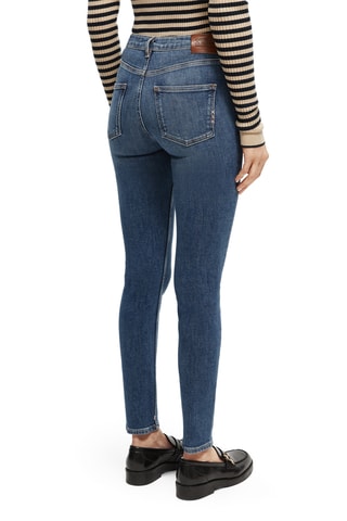 Calças de ganga skinny em algodão biológico - Azul