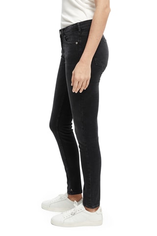 Calças de ganga skinny em algodão biológico - Preto