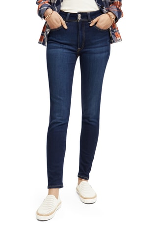 Calças de ganga skinny em algodão biológico - Índigo