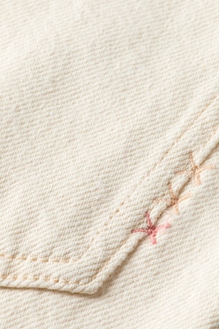 Calças de ganga bootcut em algodão biológico - Bege