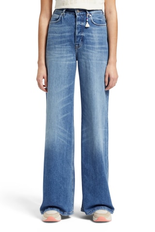 Calças de ganga wide legs - Azul-claro