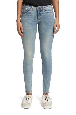 Calças de ganga skinny em algodão biológico - Azul-claro