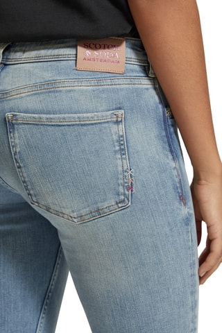 Calças de ganga skinny em algodão biológico - Azul-claro