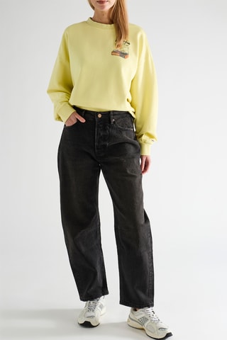 Calças de ganga wide legs - Preto