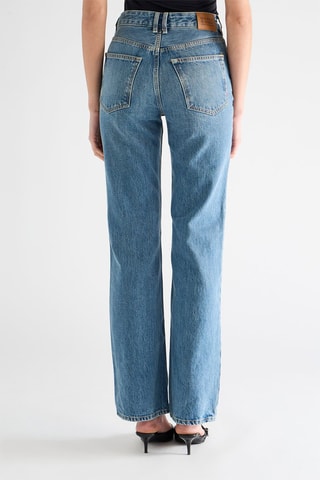 Calças de ganga bootcut em algodão biológico - Azul-celeste