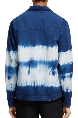 Casaco tie and dye em linho e algodão biológico - Azul