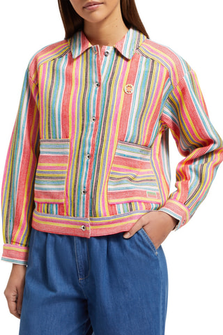 Casaco - Vermelho e azul-celeste