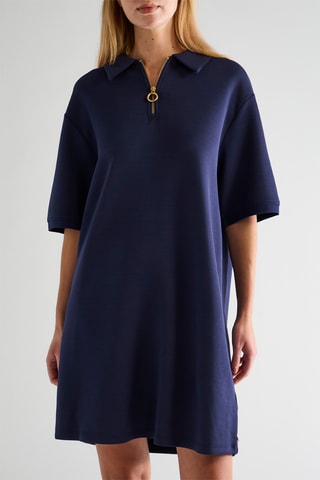 Vestido-polo - Azul-marinho