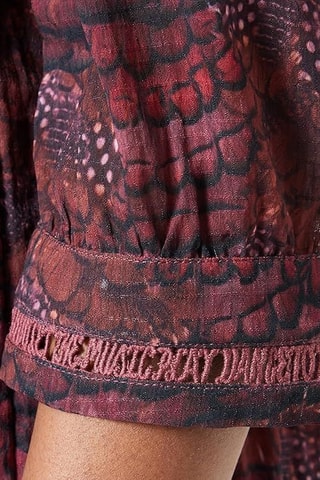 Vestido traçado - Bordô