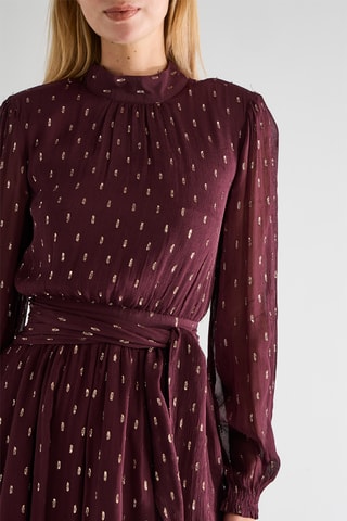 Vestido estilo patinadora - Bordô