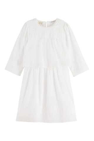 Vestido em bordado inglês - Branco