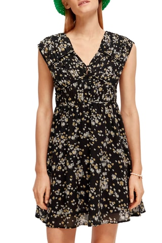 Vestido direito de algodão biológico Preto