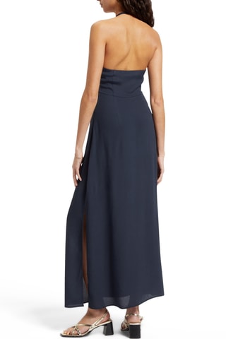 Vestido comprido - Azul-marinho