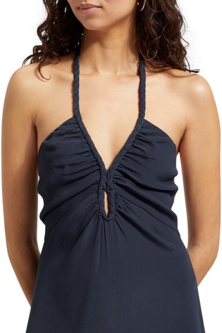 Vestido comprido - Azul-marinho