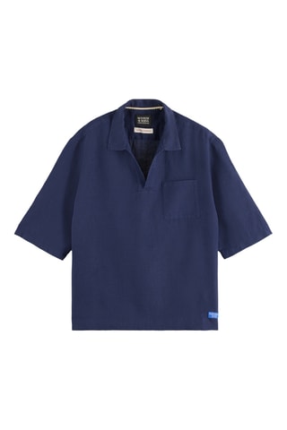 Camisa em linho - Azul-marinho