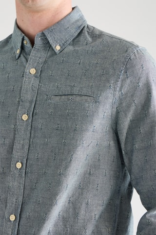 Camisa - Azul-cinza