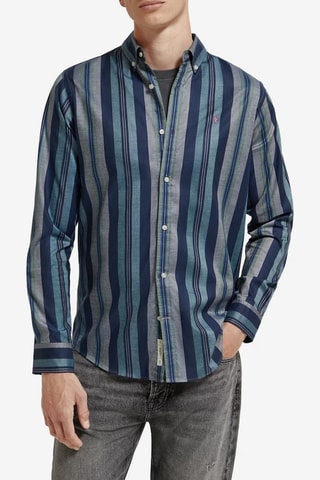 Camisa regular - Azul-escuro