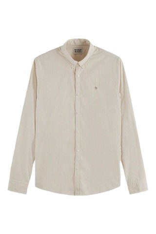 Camisa slim em algodão biológico - Bege