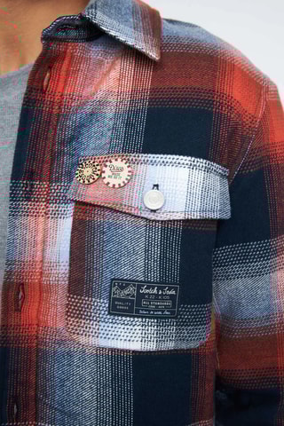 Sobrecamisa em algodão biológico - Azul