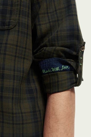 Camisa regular - Verde-escuro