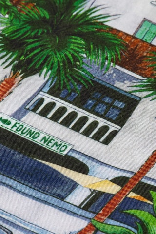 Camisa - Branco e azul-claro