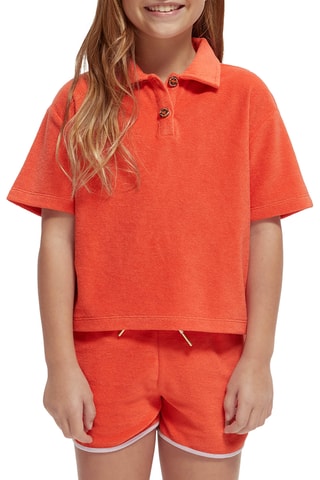 Polo em algodão biológico - Laranja